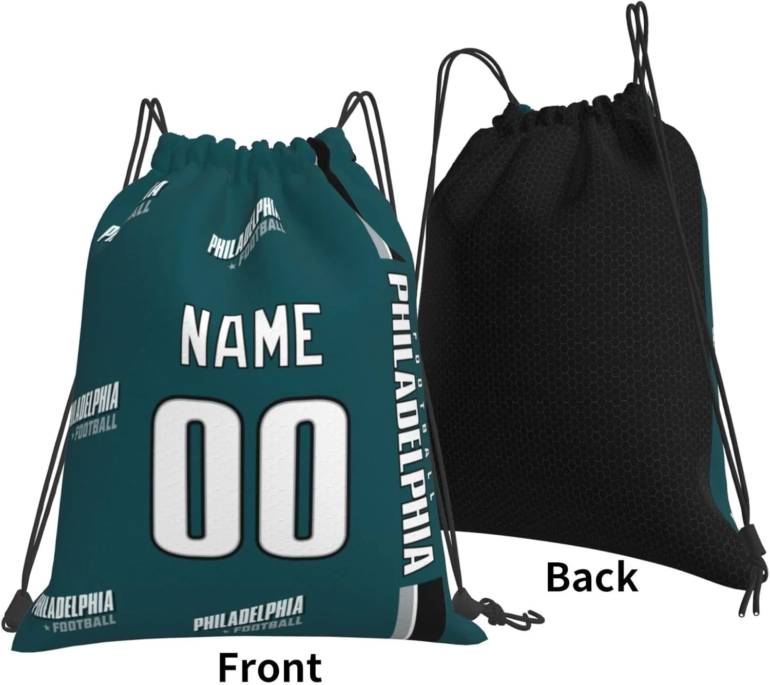 Philadelphia Drawstring Bags Custom Any Name and Number Backpack for Men Youth Boy Gifts