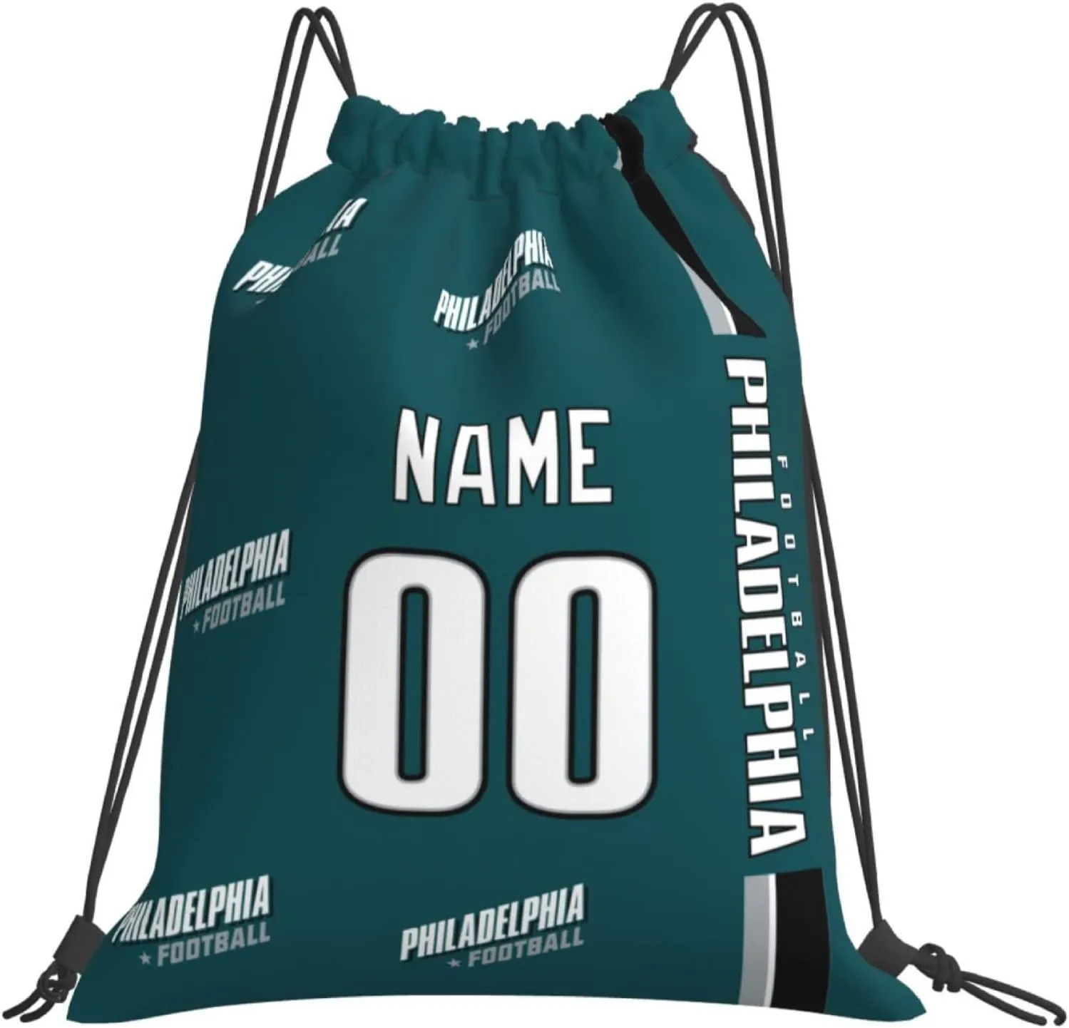 Philadelphia Drawstring Bags Custom Any Name and Number Backpack for Men Youth Boy Gifts