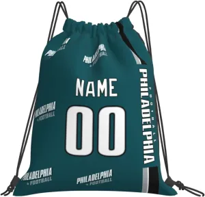 Philadelphia Drawstring Bags Custom Any Name and Number Backpack for Men Youth Boy Gifts