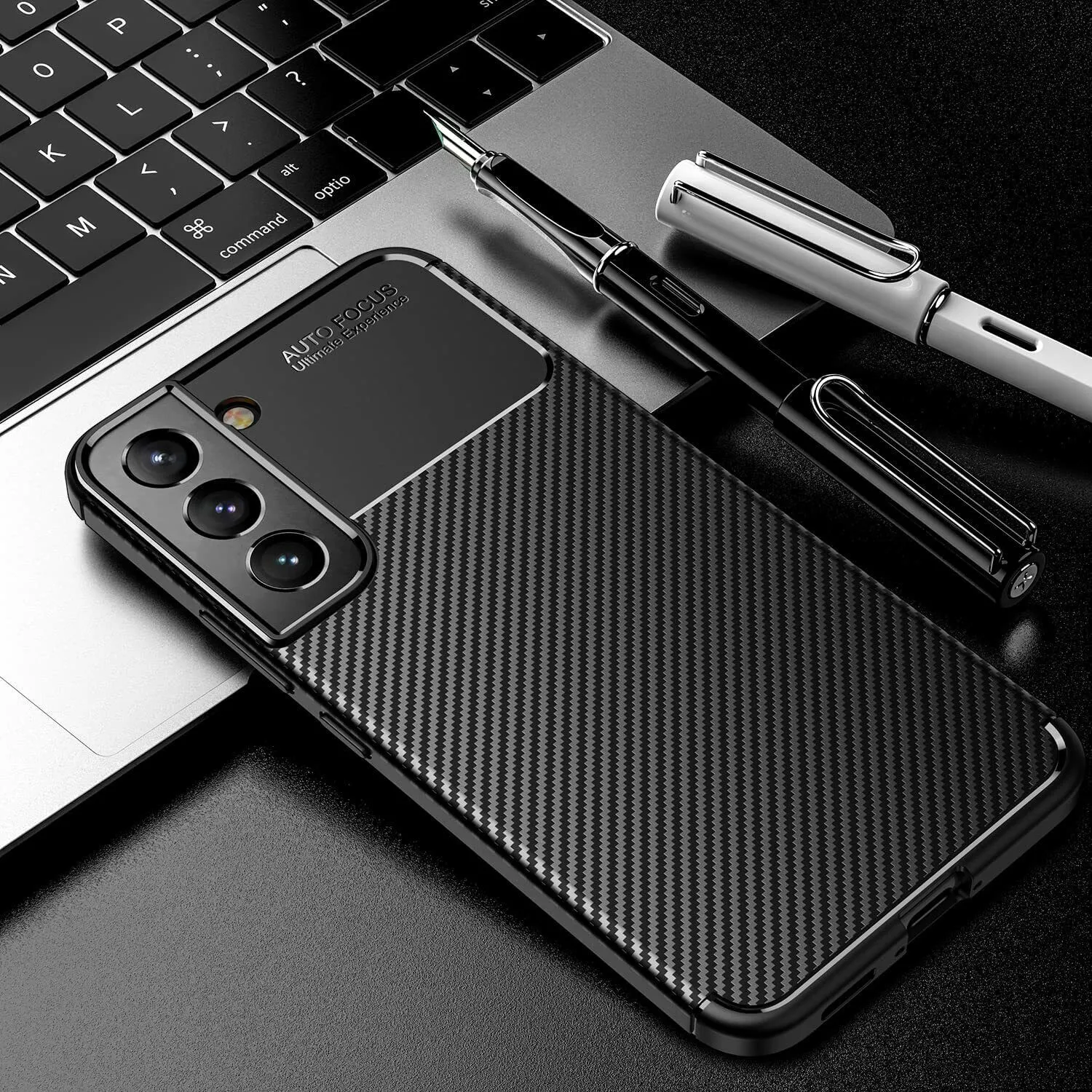 Phone Case Samsung Galaxy S23  Plus Carbon Gel Cover Ultra Slim Shockproof