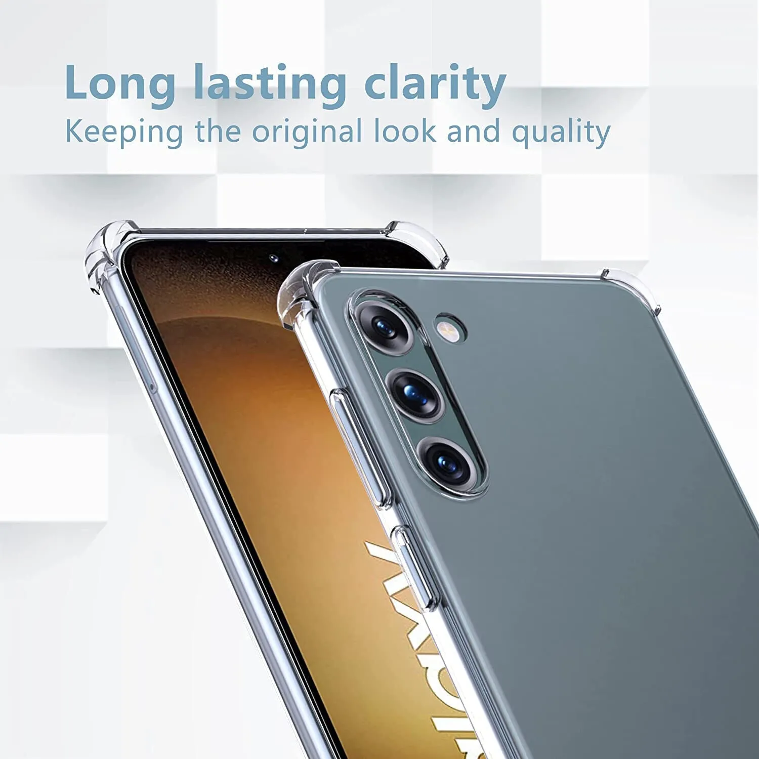 Phone Case Samsung Galaxy S23  Plus Clear Shockproof Cover Screen Protector