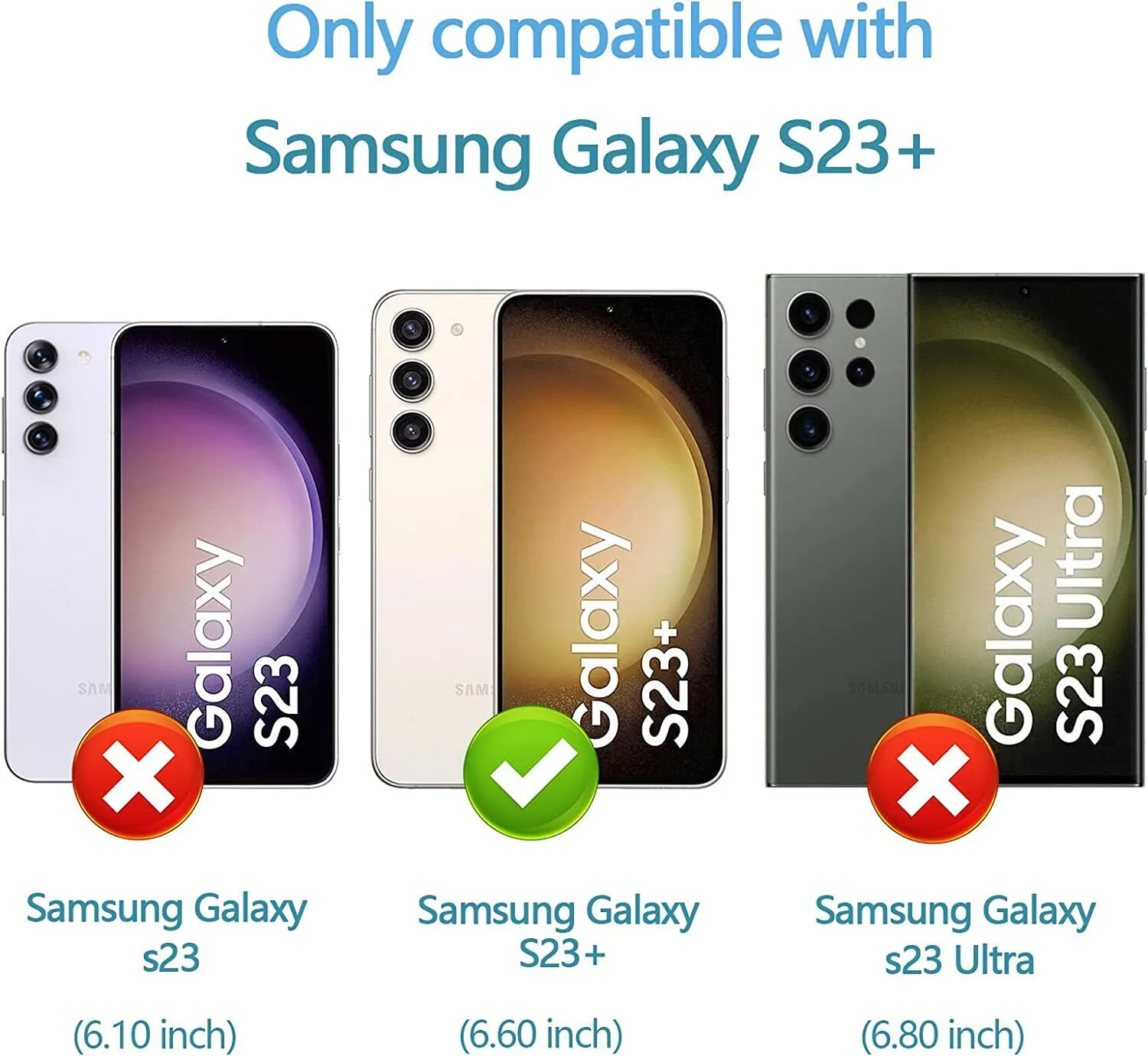 Phone Case Samsung Galaxy S23  Plus Clear Shockproof Cover Screen Protector