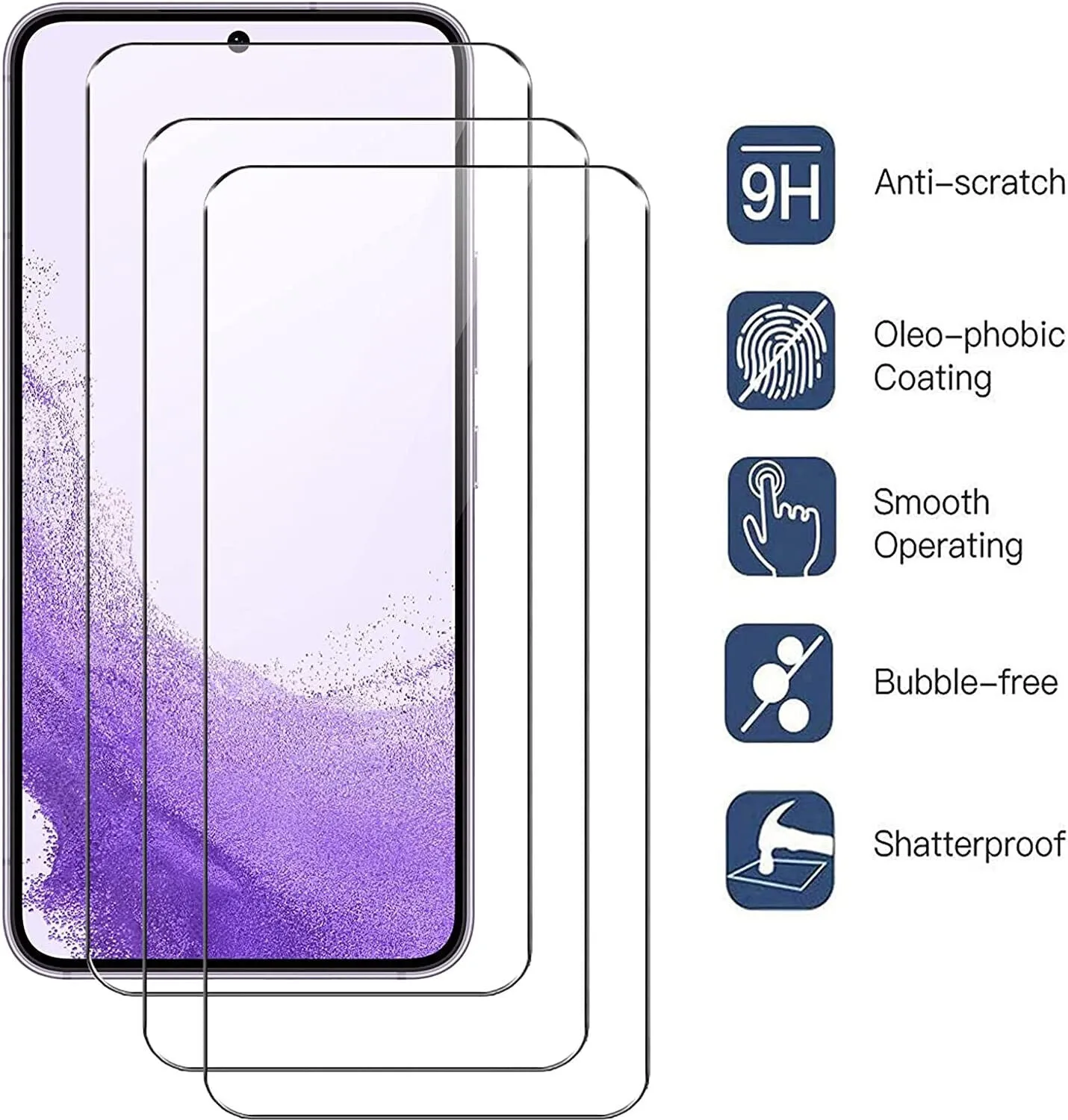 Phone Case Samsung Galaxy S23  Plus Clear Shockproof Cover Screen Protector