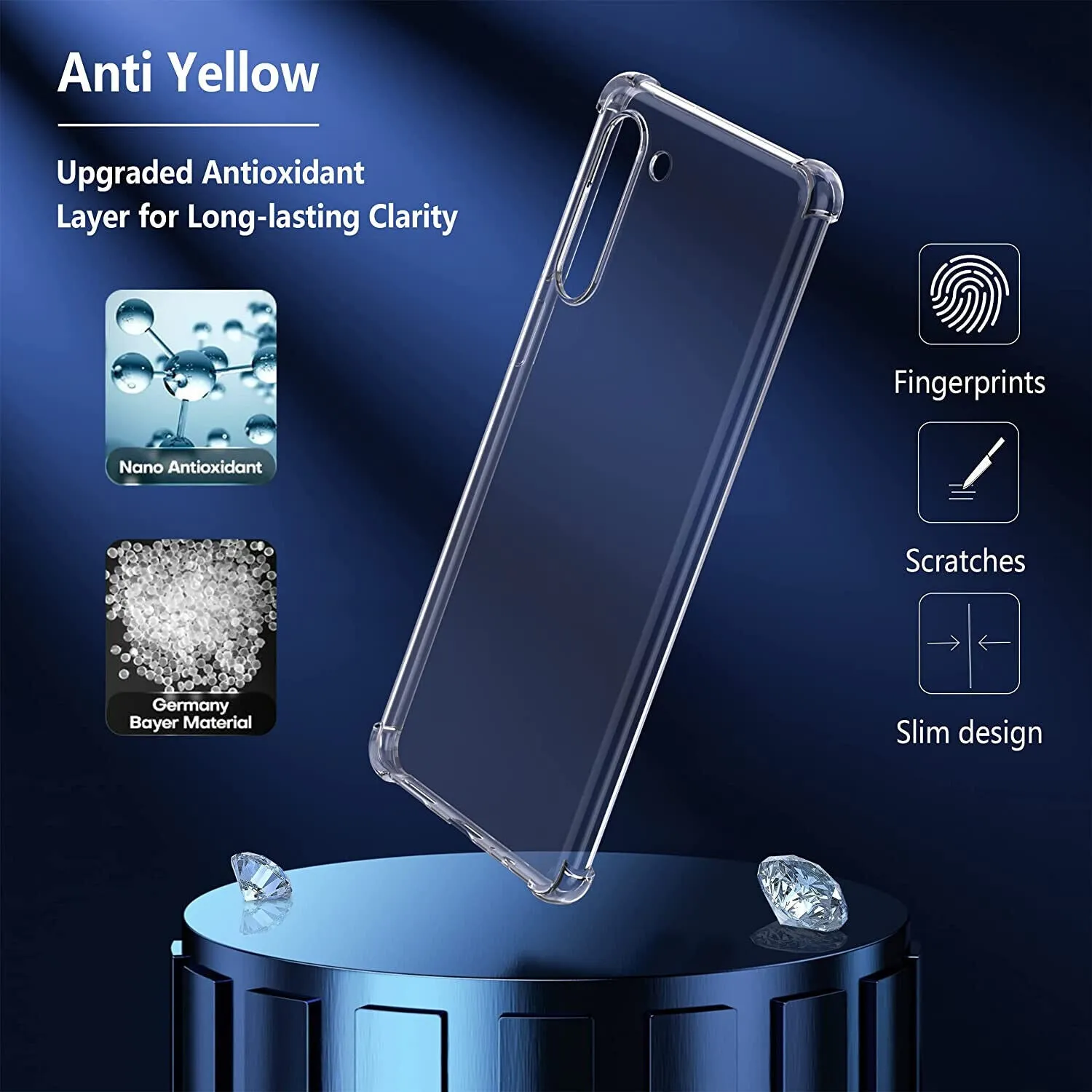 Phone Case Samsung Galaxy S23  Plus Clear Shockproof Cover Screen Protector