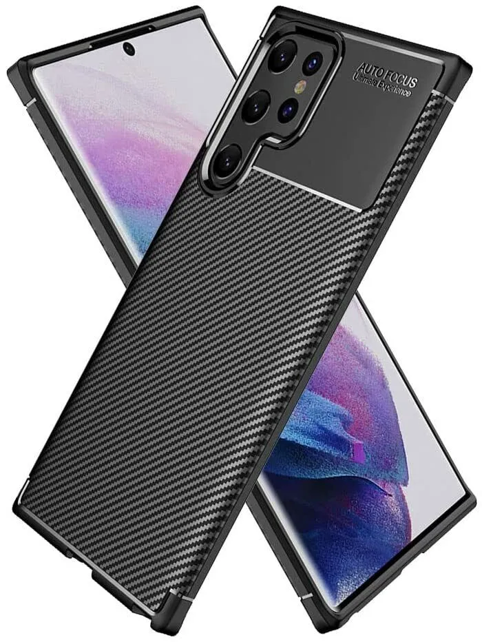Phone Case Samsung Galaxy S23 Ultra Carbon Gel Cover Ultra Slim Shockproof
