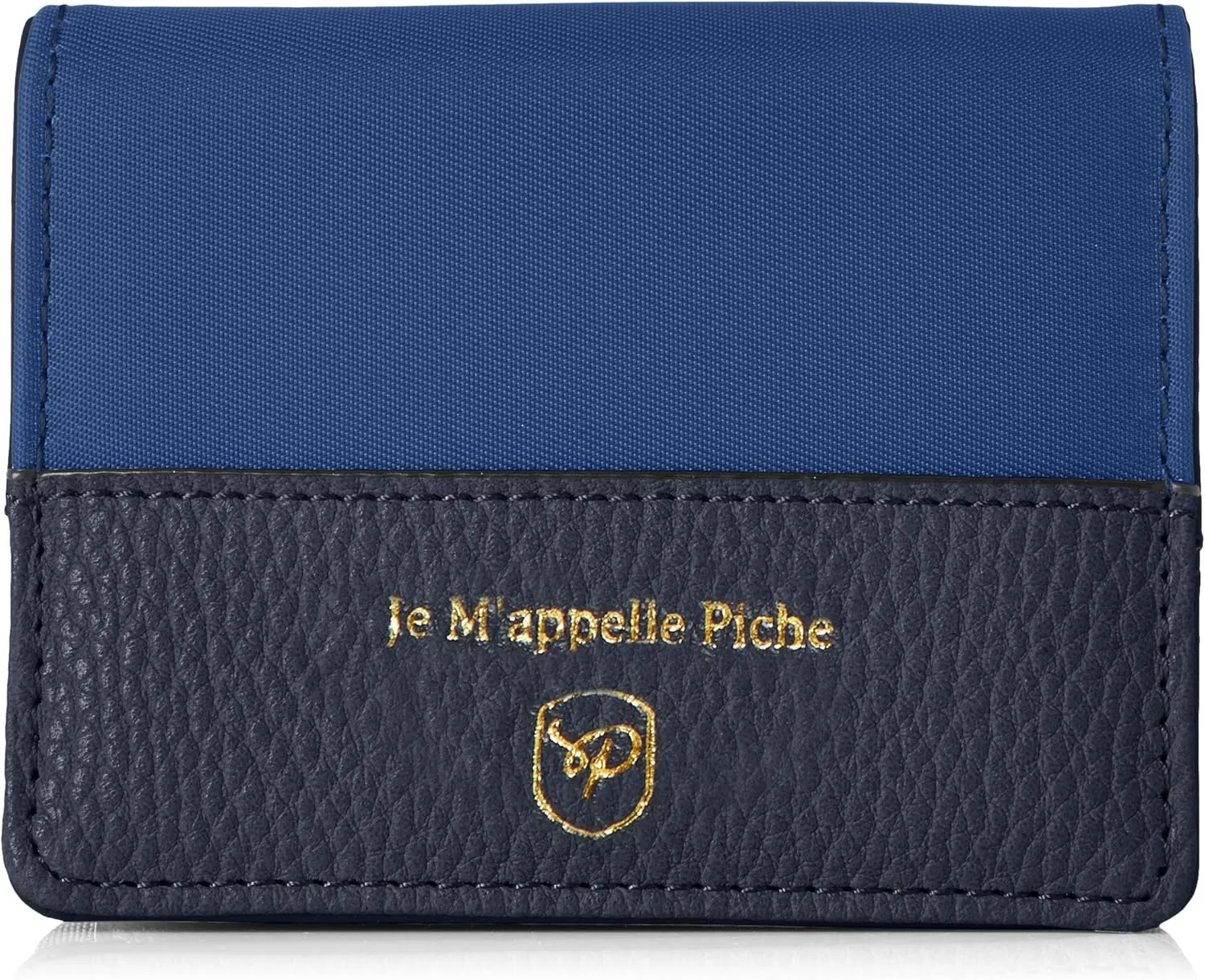 Piche SD19-2003-BE Faux Leather Switching Coin Case - Navy