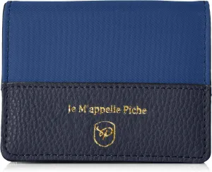 Piche SD19-2003-BE Faux Leather Switching Coin Case - Navy