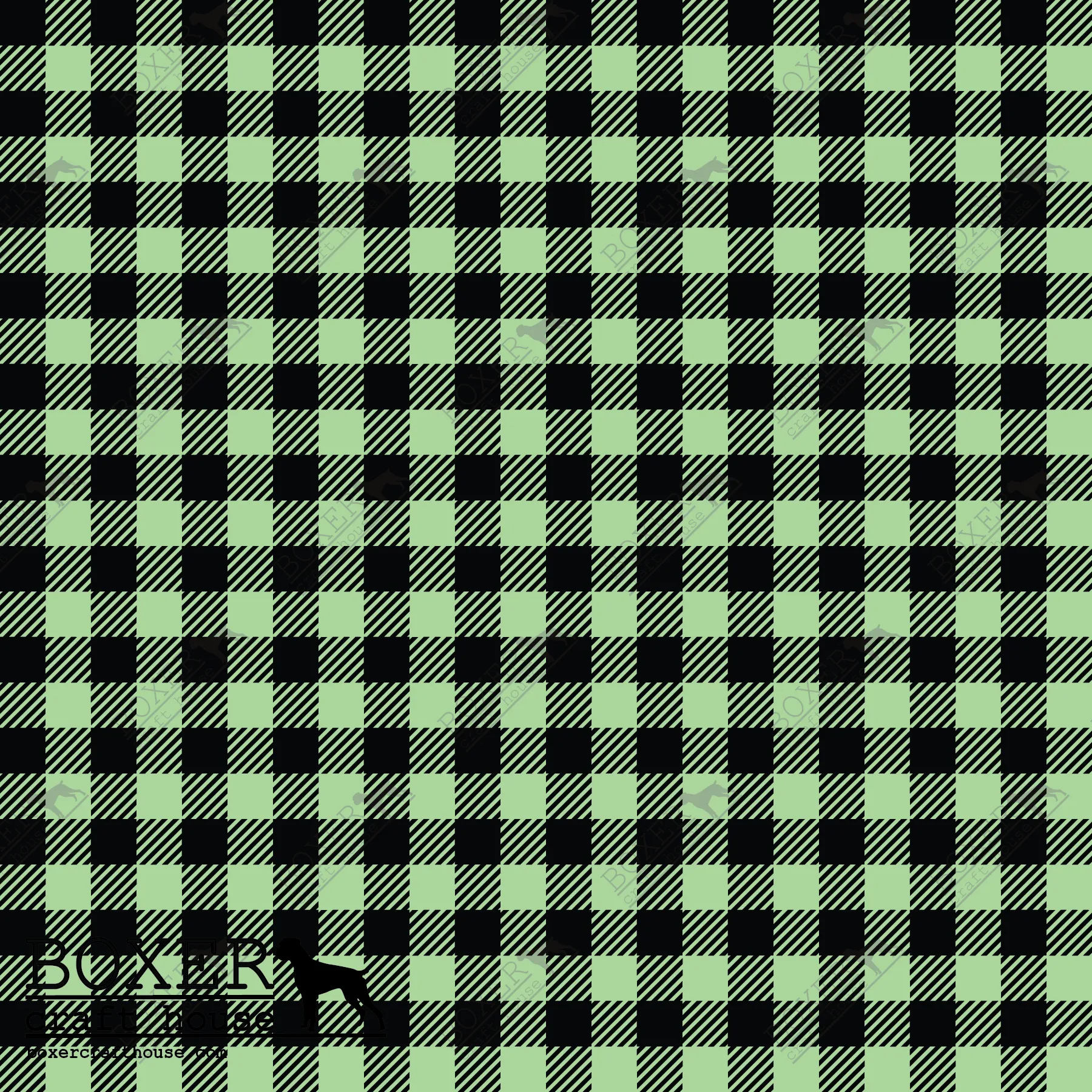Pistachio Green - Buffalo Plaid Diagonal 1/4"