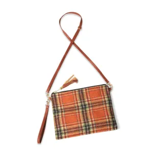 Plaid convertible crossbody/handbag/purse/clutch
