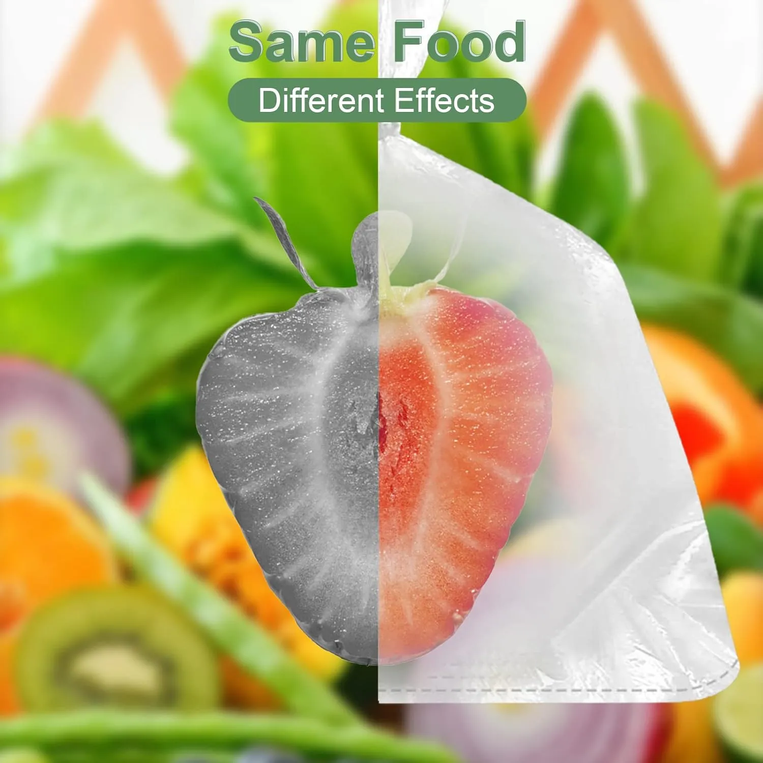 Plastic Produce Bag, Clear Food Storage Bags for Fruits, Vegetables, 12 X 20 Inches on a Roll, 350 Bags/Roll