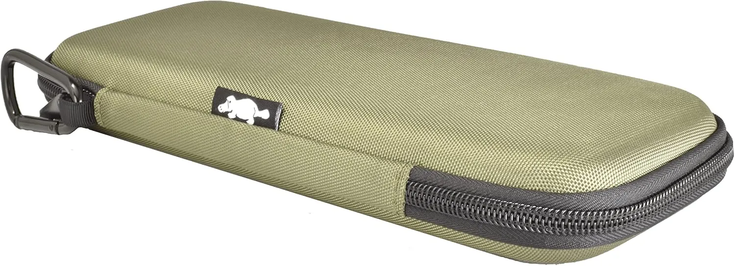 Platypus Golf Co. Golfing Caddie Hard Travel Case Organizer - Hinging Glove Shaper & Holder - Mesh Pocket & Storage Slots for Phone, Tees, Divot Tools & Ball Markers - Golfers Cases for Men & Women
