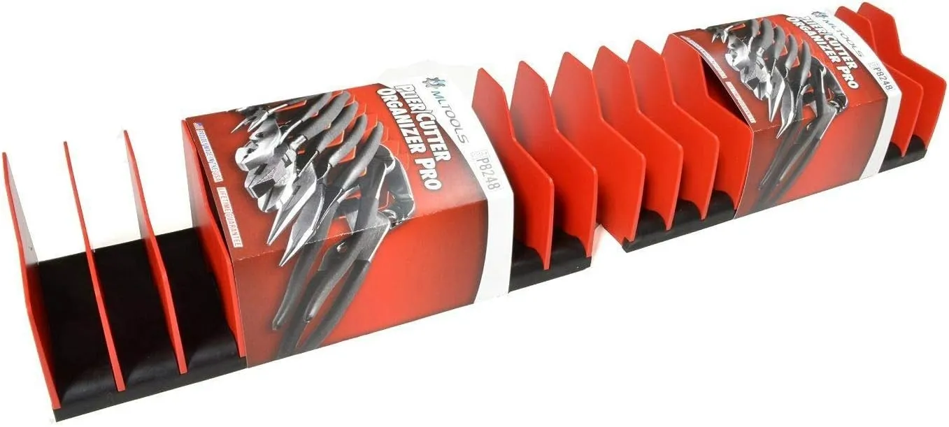 Pliers Organizer Plier Pro – Non-Slip Rubber Base – Fuel & Solvent Resistant – Durable & Long-Lasting Tool Storage Box Rack – 10 Tools Plier Organizer – Made in USA | P8248 (2 Pack)