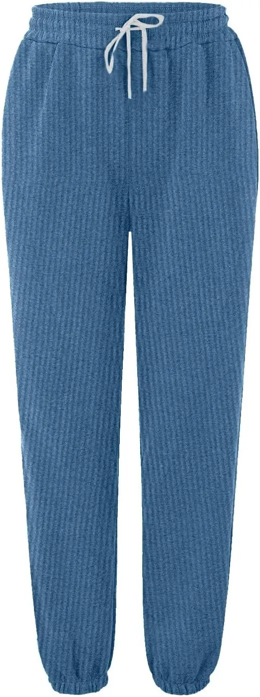 Plus Size Joggers Pants for Women Soft Lounge Sweatpants Casual Loose Comfy Pajama Drawstring Pant with Pocket