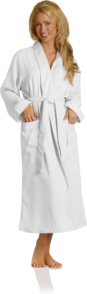 Plush Necessities Luxury Spa Robe - Microfiber with Cotton Terry Lining