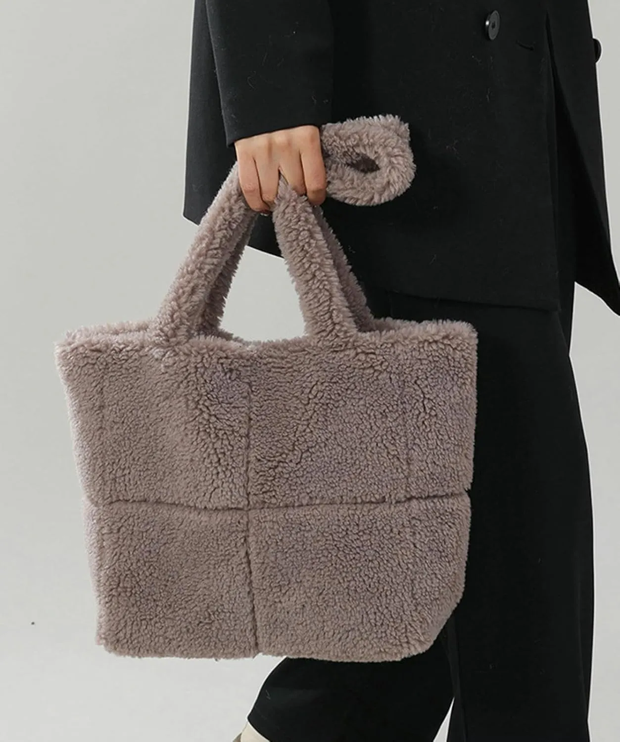 Plush Teddy Tote Bag Women 2024 Fall Winter Large Lamb Wool Shoulder Handbag Cozy Fuzzy Tote Bag