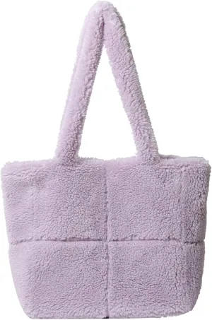 Plush Teddy Tote Bag Women 2024 Fall Winter Large Lamb Wool Shoulder Handbag Cozy Fuzzy Tote Bag
