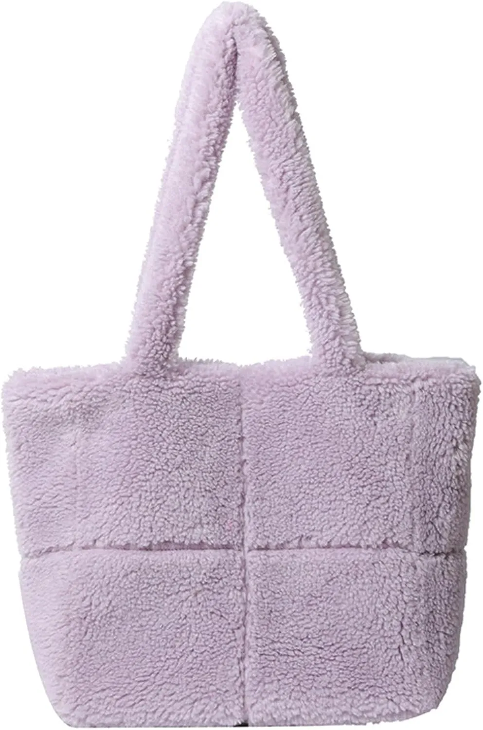 Plush Teddy Tote Bag Women 2024 Fall Winter Large Lamb Wool Shoulder Handbag Cozy Fuzzy Tote Bag