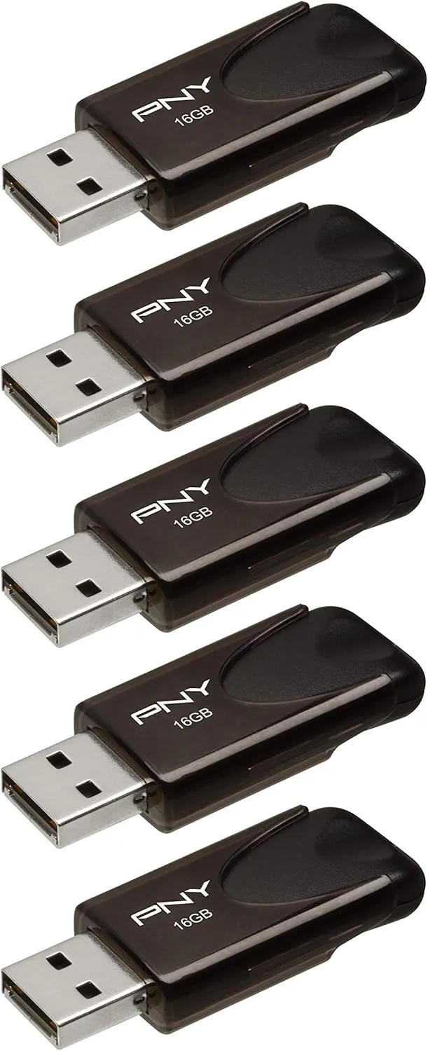 PNY 16GB Attaché 4 USB 2.0 Flash Drive 5-Pack