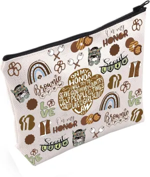 POFULL Brownie Troop Gift Scout Brownie Cosmetic Bag Scout Troop Gifts