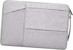 POPETPOP Portable Laptop Handbag for Travel Durable Briefcase with Shock Absorption for Business and Outdoor Use Grey