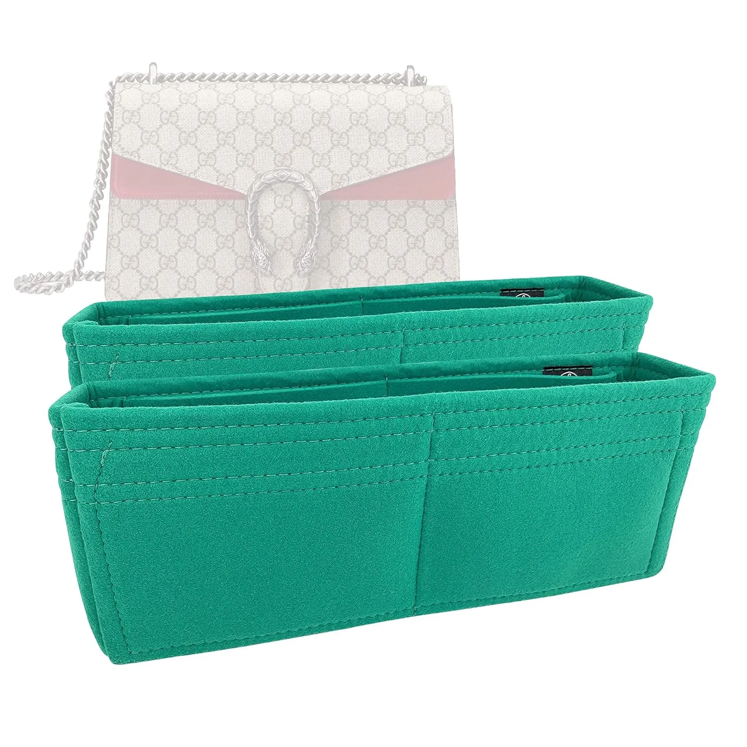 Premium Bag Organizer for Gucci Dionysus Small Shoulder Bag (Set of 2) (Handmade/20 Color Options) [Purse Organiser, Liner, Insert, Shaper]