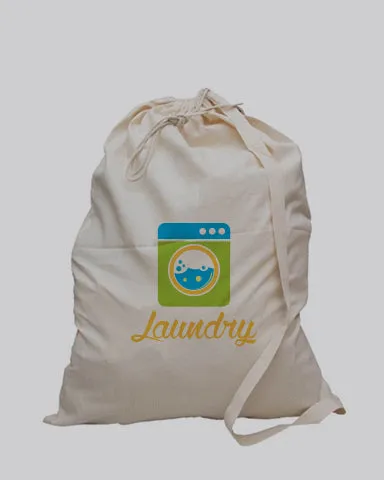 Premium Cotton Laundry Bags Customized - Personalized Laundry Bags With Your Logo - LB
