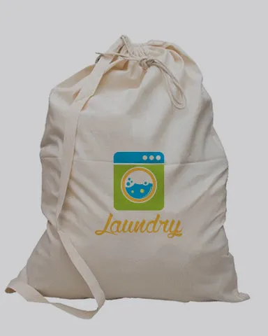 Premium Cotton Laundry Bags Customized - Personalized Laundry Bags With Your Logo - LB