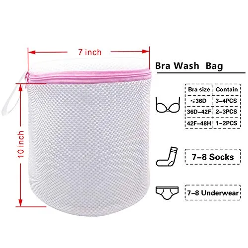 Premium Large Bra Wash Bag for Bras, Lingerie Bag for Laundry, Mesh Laundry Bag for Delicates (2, X-Large)