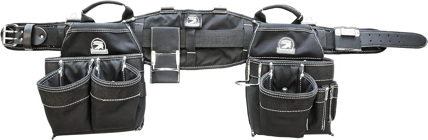 Professional Carpenter's Tool Belt Combo w/Air-Channel Pro Comfort Back Support Belt. (Medium 31-35 Inch Waist)