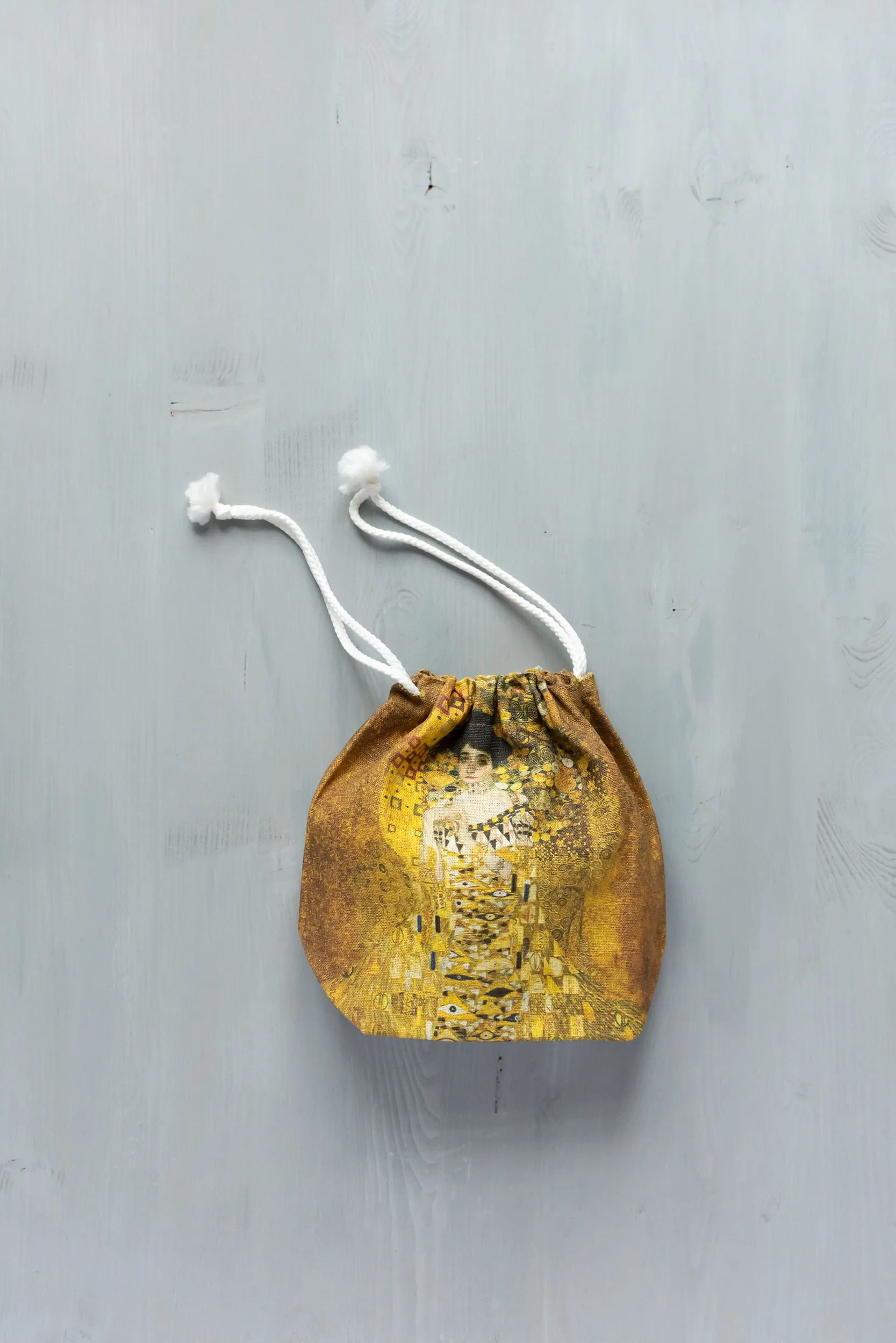 Project Bag. Small. Special KnitterBag design. Bag inspired by Gustav Klimt "Adele"