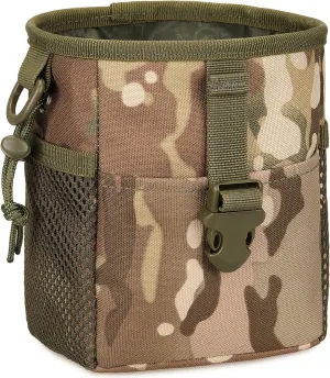Protector Plus Tactical Drawstring Magazine Dump Pouch Military Slingshot Balls Storage Case Holster Small MOLLE Waist Bag Utility Gadget Gear Pack Tool Pocket EDC Belt Purse