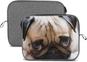 Pug Expression Fashion Laptop Bag Sleeve Cover Travel Computer Carrying Case Gifts for Men Women 14inch