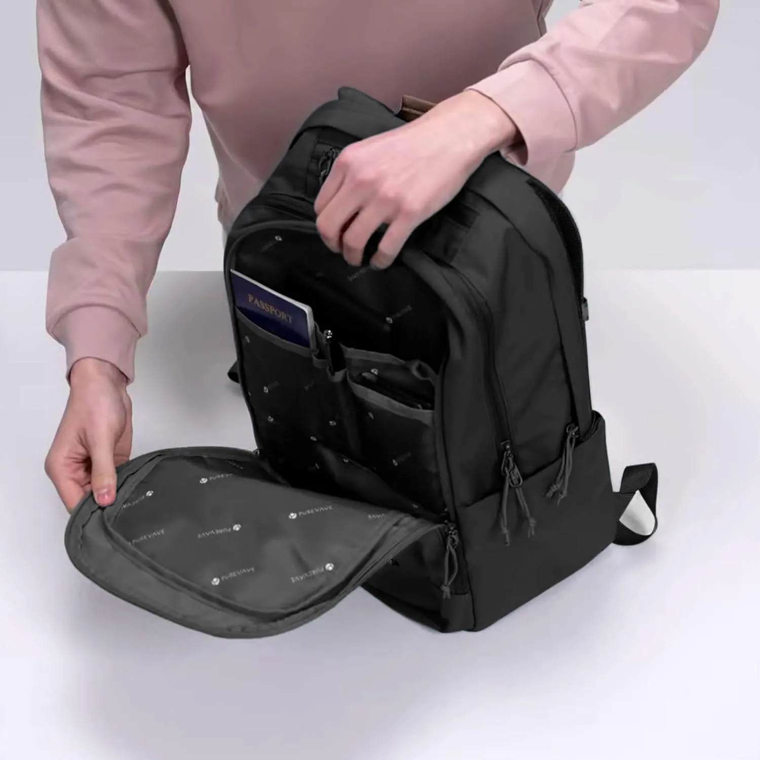 PUREVAVE YKK Zipper Travel Laptop Backpack for Men, and Women