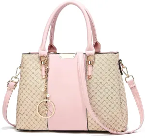 Purse and Handbags for Women, 3 Zip Compartments Tote Bag Designer Shoulder Purse Top Handle Satchel Bags