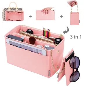 Purse Organizer With 2 Metal Zipper, Bag Organizer With RFID Blocking Pocket Purse Organizer insert | Louis Vuitton speedy 25 30