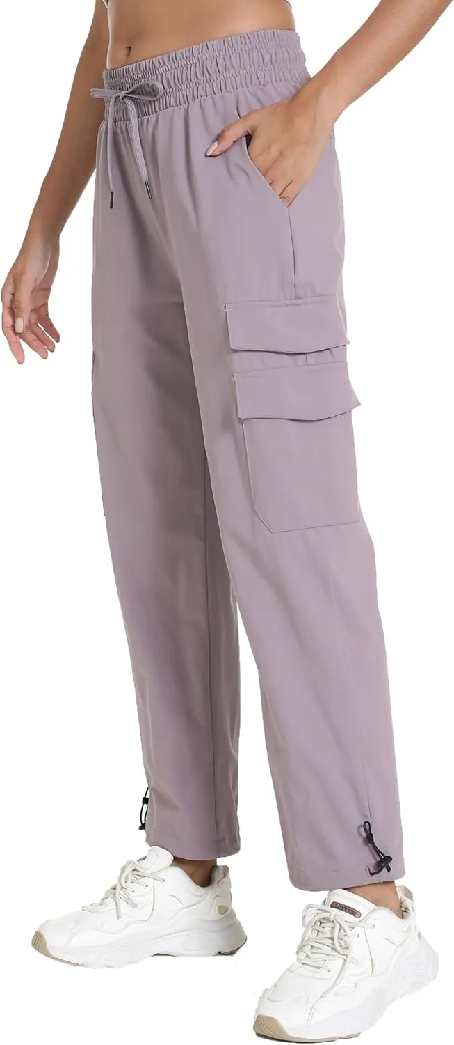 Quick Dry Women's Cargo Pants with Pockets Lightweight Hiking Joggers for Workout Athletic Casual Outdoor Camping