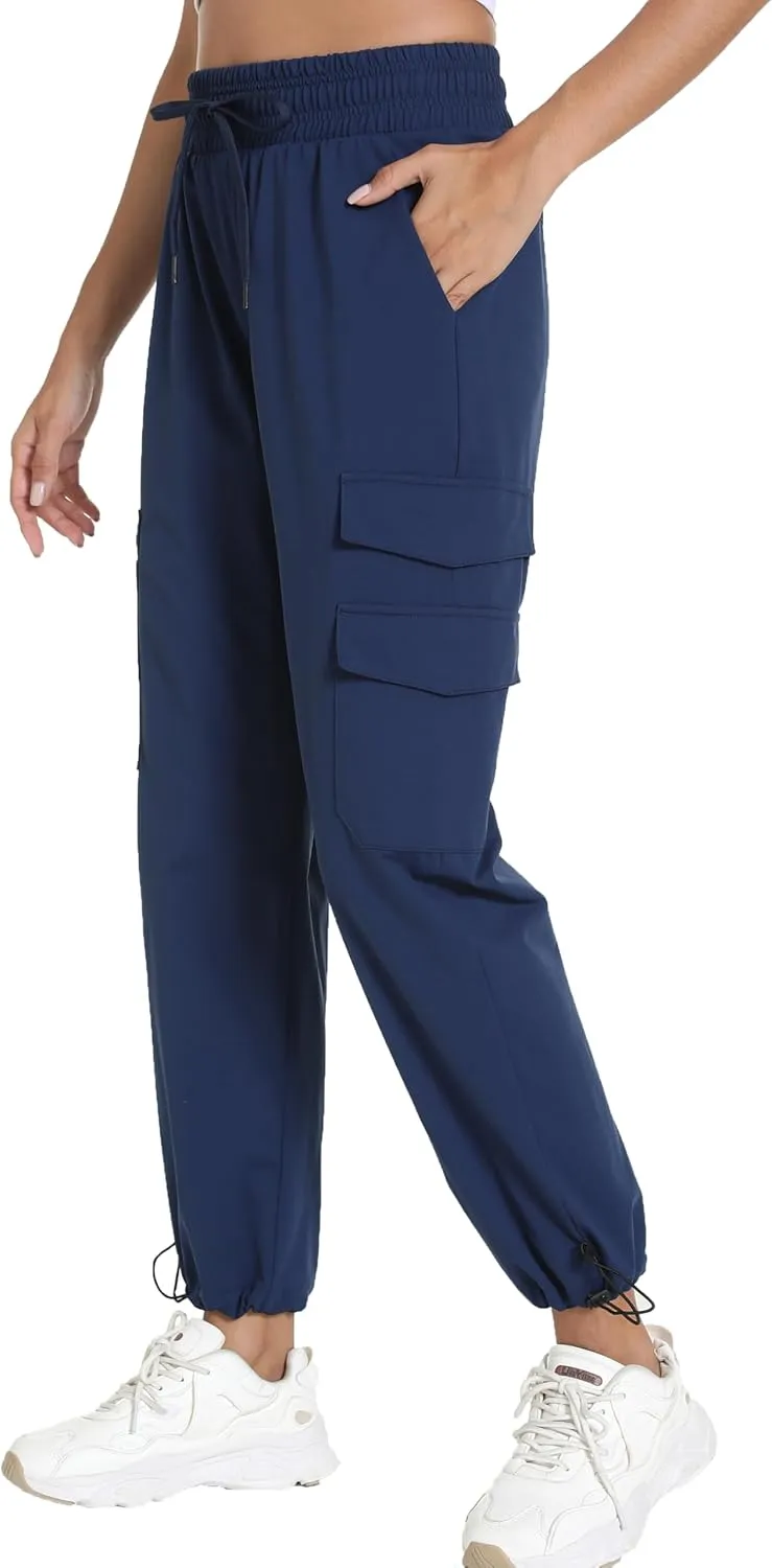 Quick Dry Women's Cargo Pants with Pockets Lightweight Hiking Joggers for Workout Athletic Casual Outdoor Camping