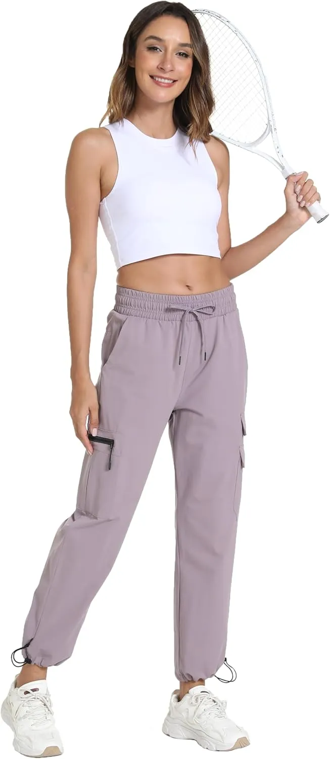 Quick Dry Women's Cargo Pants with Pockets Lightweight Hiking Joggers for Workout Athletic Casual Outdoor Camping