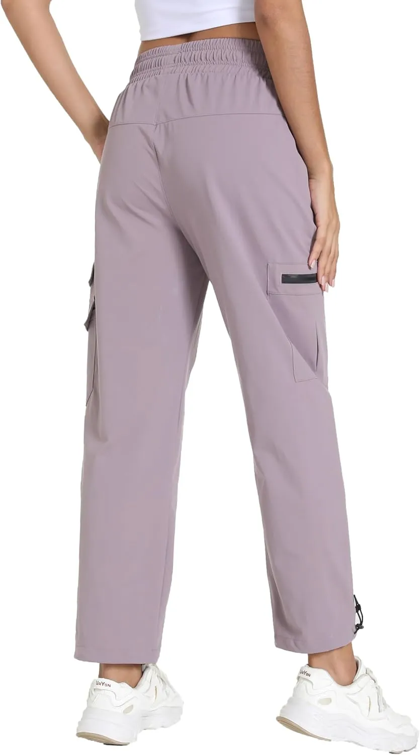 Quick Dry Women's Cargo Pants with Pockets Lightweight Hiking Joggers for Workout Athletic Casual Outdoor Camping
