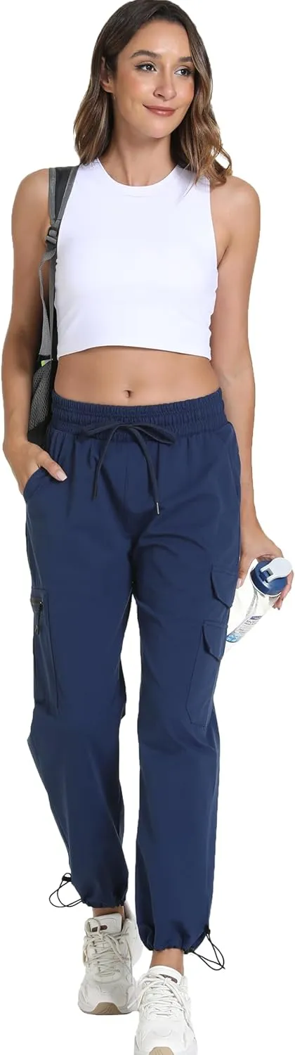 Quick Dry Women's Cargo Pants with Pockets Lightweight Hiking Joggers for Workout Athletic Casual Outdoor Camping