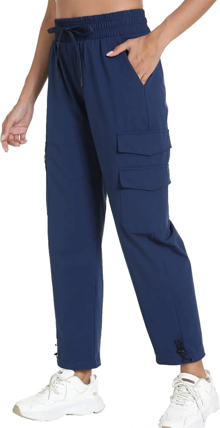 Quick Dry Women's Cargo Pants with Pockets Lightweight Hiking Joggers for Workout Athletic Casual Outdoor Camping