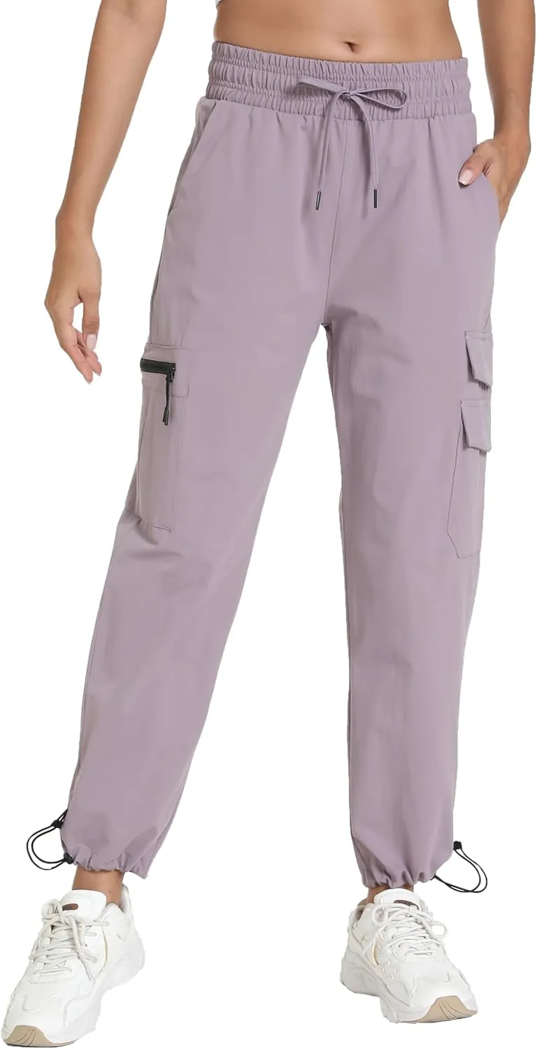 Quick Dry Women's Cargo Pants with Pockets Lightweight Hiking Joggers for Workout Athletic Casual Outdoor Camping