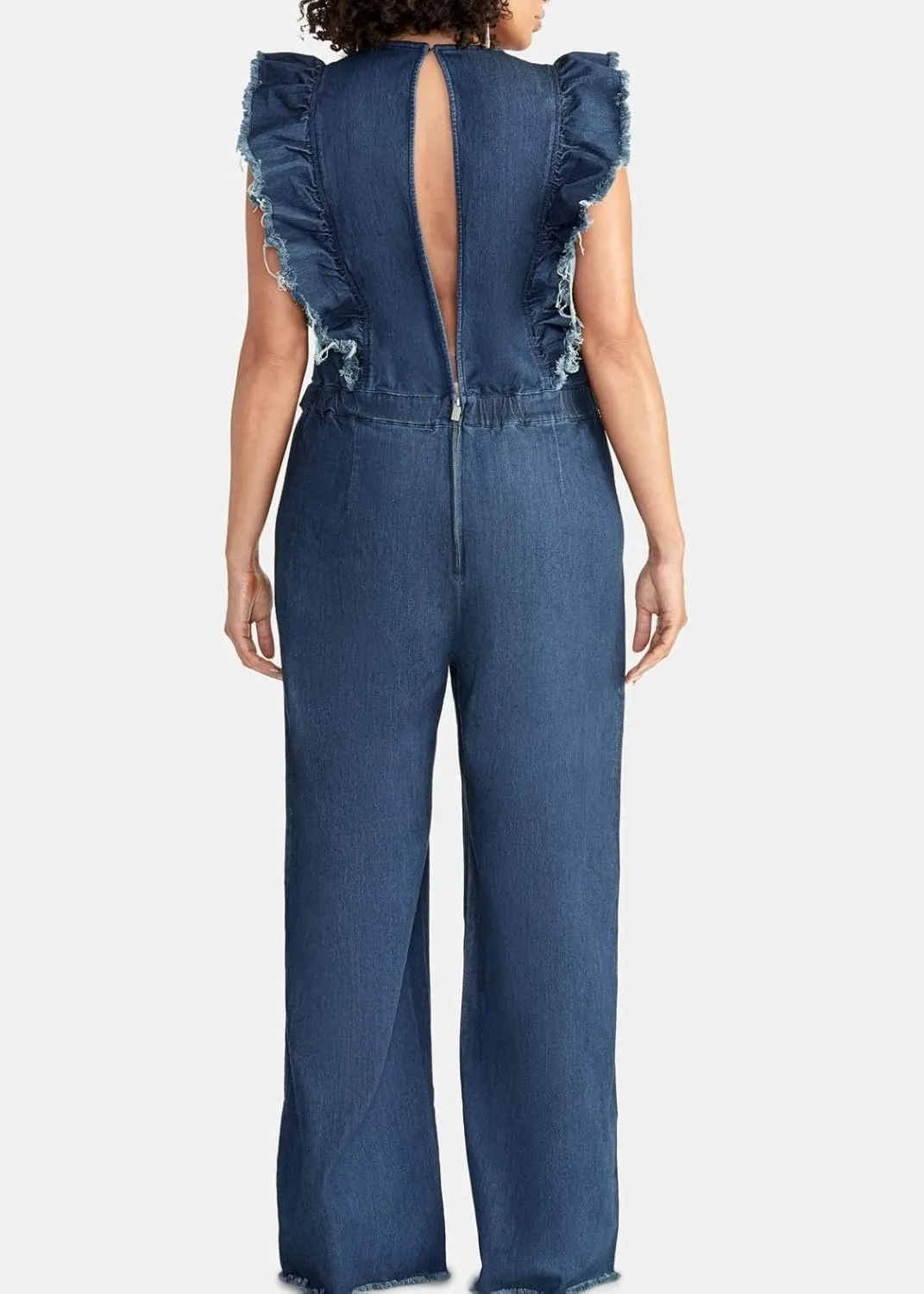 RACHEL Rachel Roy womens Plus Size Nikita Ruffle Jumpsuit