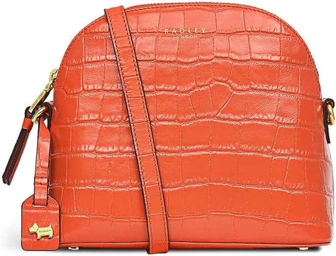 RADLEY London Chelsea Faux Crocodile Women's Mini Leather Ziptop Crossbody Bag