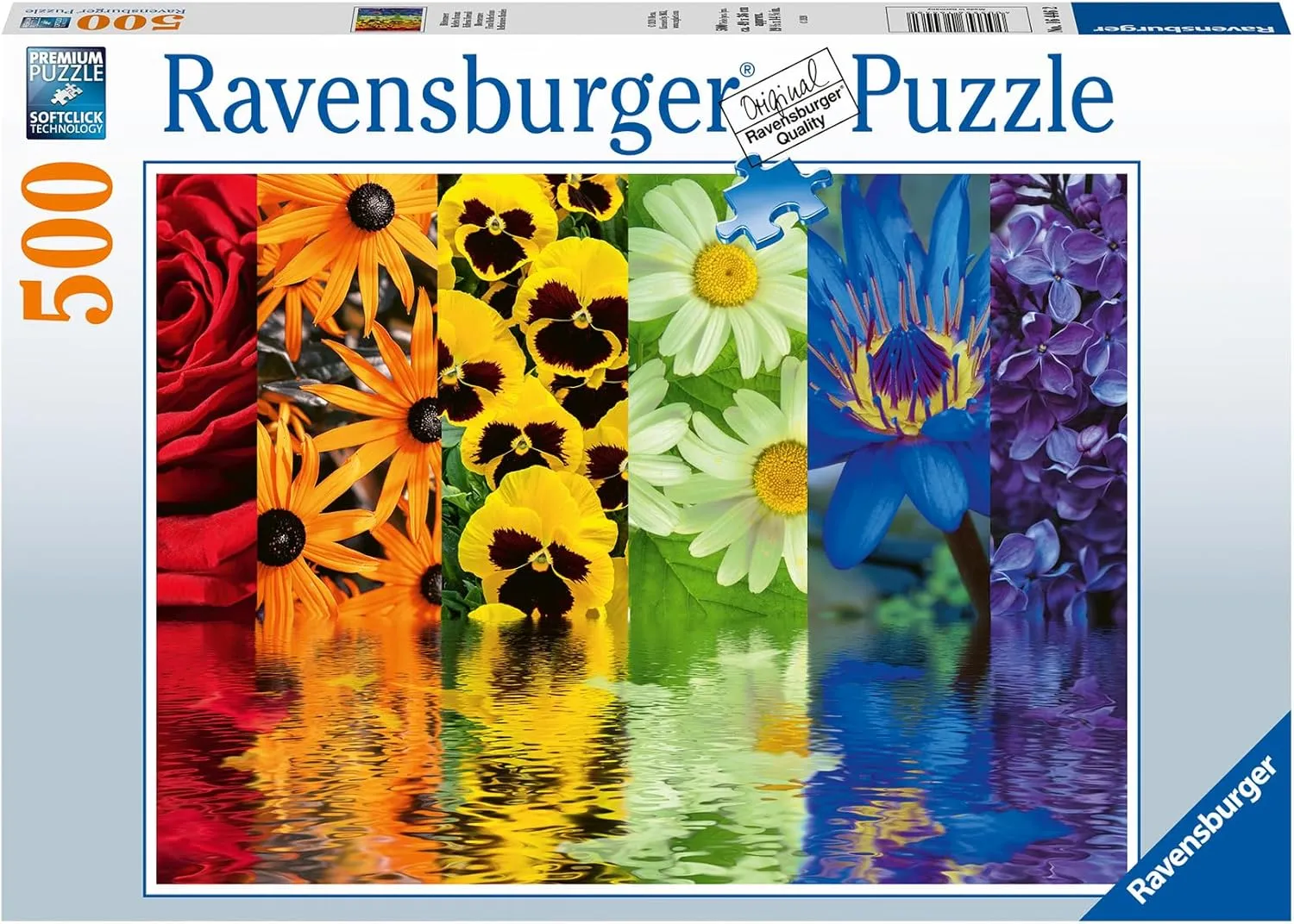 Ravensburger Floral Reflections 500-Piece Puzzle | Premium Quality Material | Unique Piece Design | Anti-Glare Surface | Great Gift for Puzzlers