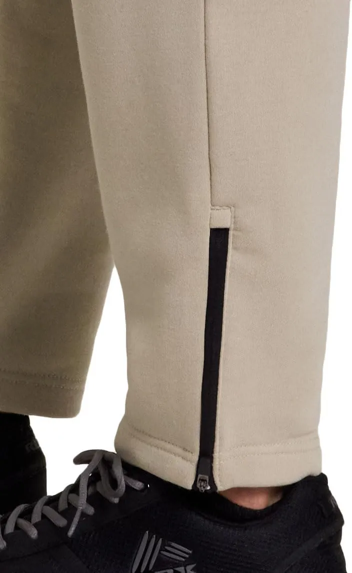 RBX Men's Fleece Sweatpants, Adjustable Leg Opening Fleece Pants Cold Weather Workout Pants with Pockets, Ankle Zippers