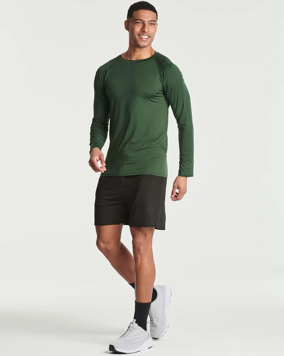 Real Essentials 4 Pack: Men's Compression Long-Sleeve T-Shirt Athletic Cold Weather Baselayer (Available in Big & Tall)
