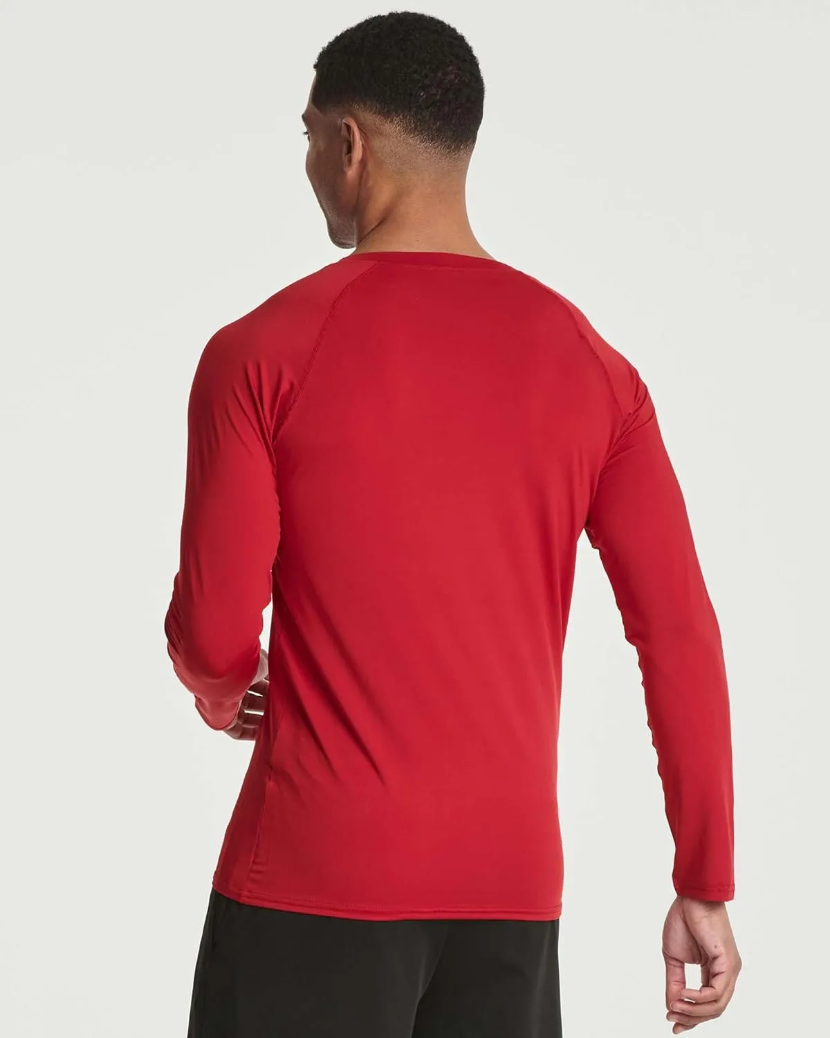 Real Essentials 4 Pack: Men's Compression Long-Sleeve T-Shirt Athletic Cold Weather Baselayer (Available in Big & Tall)