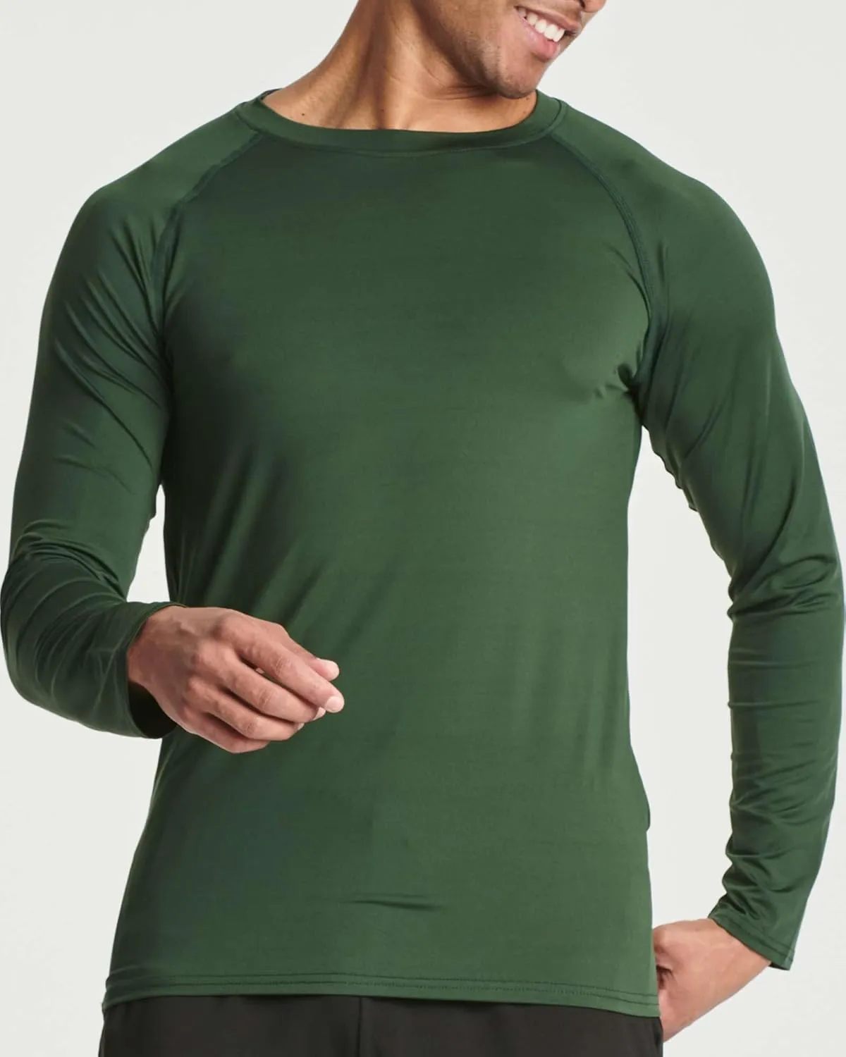 Real Essentials 4 Pack: Men's Compression Long-Sleeve T-Shirt Athletic Cold Weather Baselayer (Available in Big & Tall)