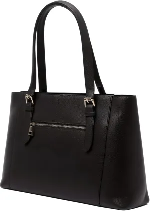 Real Leather 14 inch Laptop Tote Bag for Women - Professional Ladies Leather Work Bag Purse With Compartments